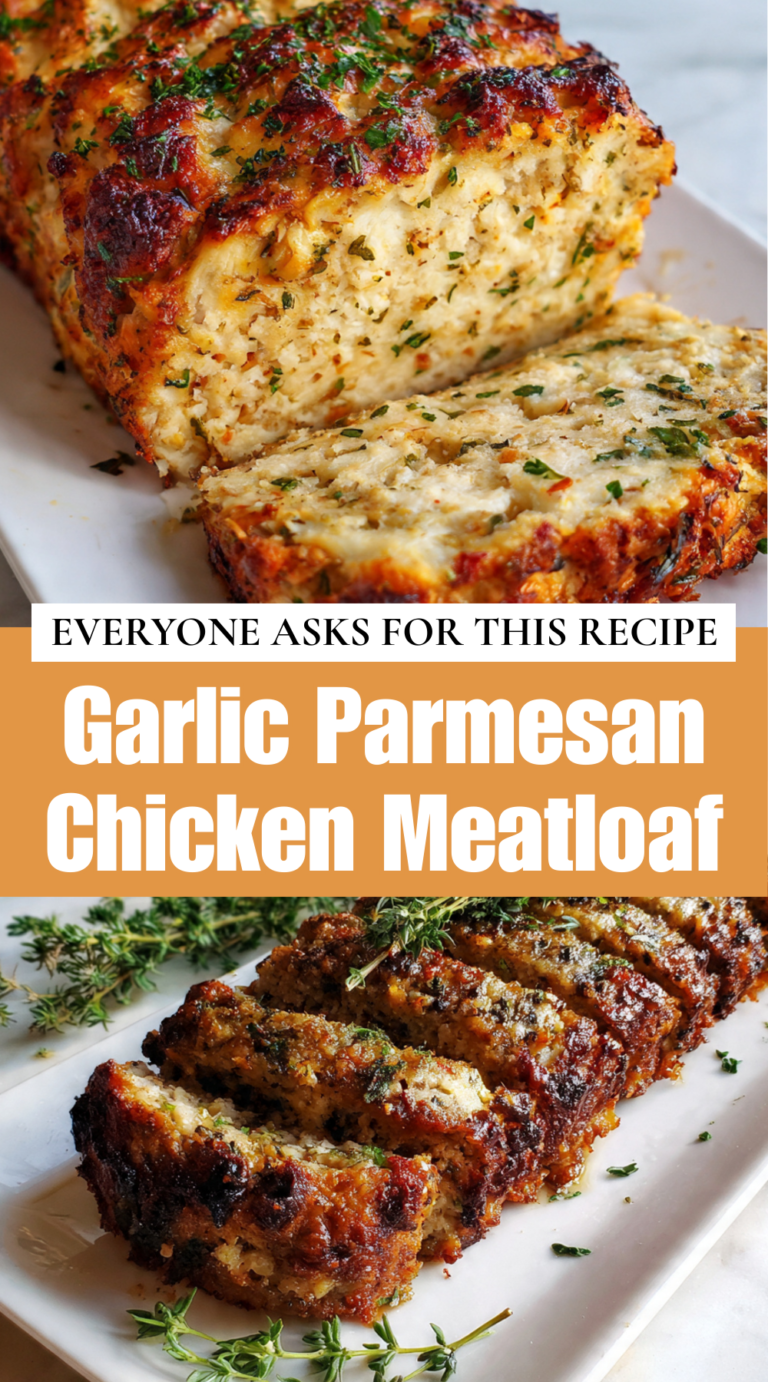 Garlic Parmesan Chicken Meatloaf
