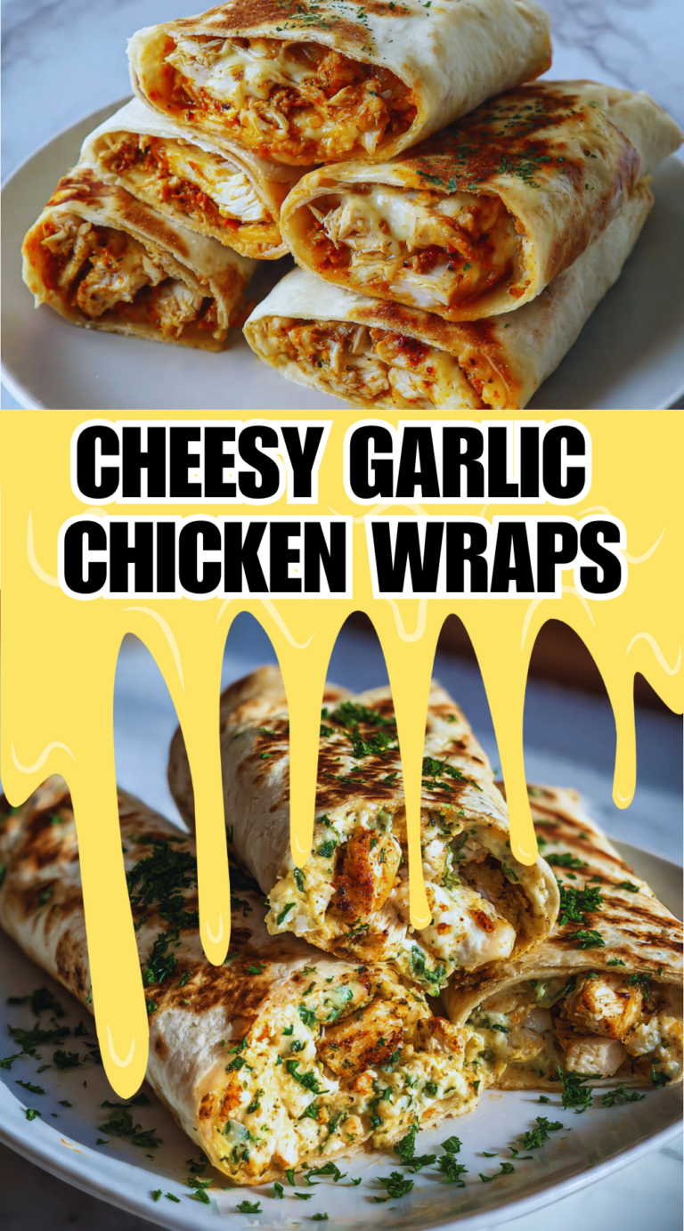Cheesy Garlic Chicken Wraps