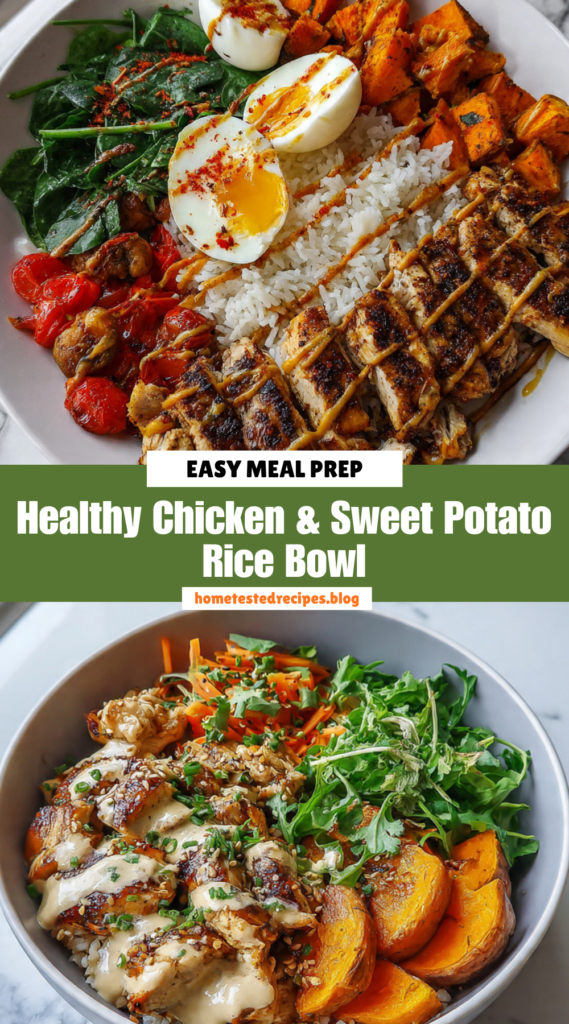 Healthy Chicken & Sweet Potato Rice Bowl