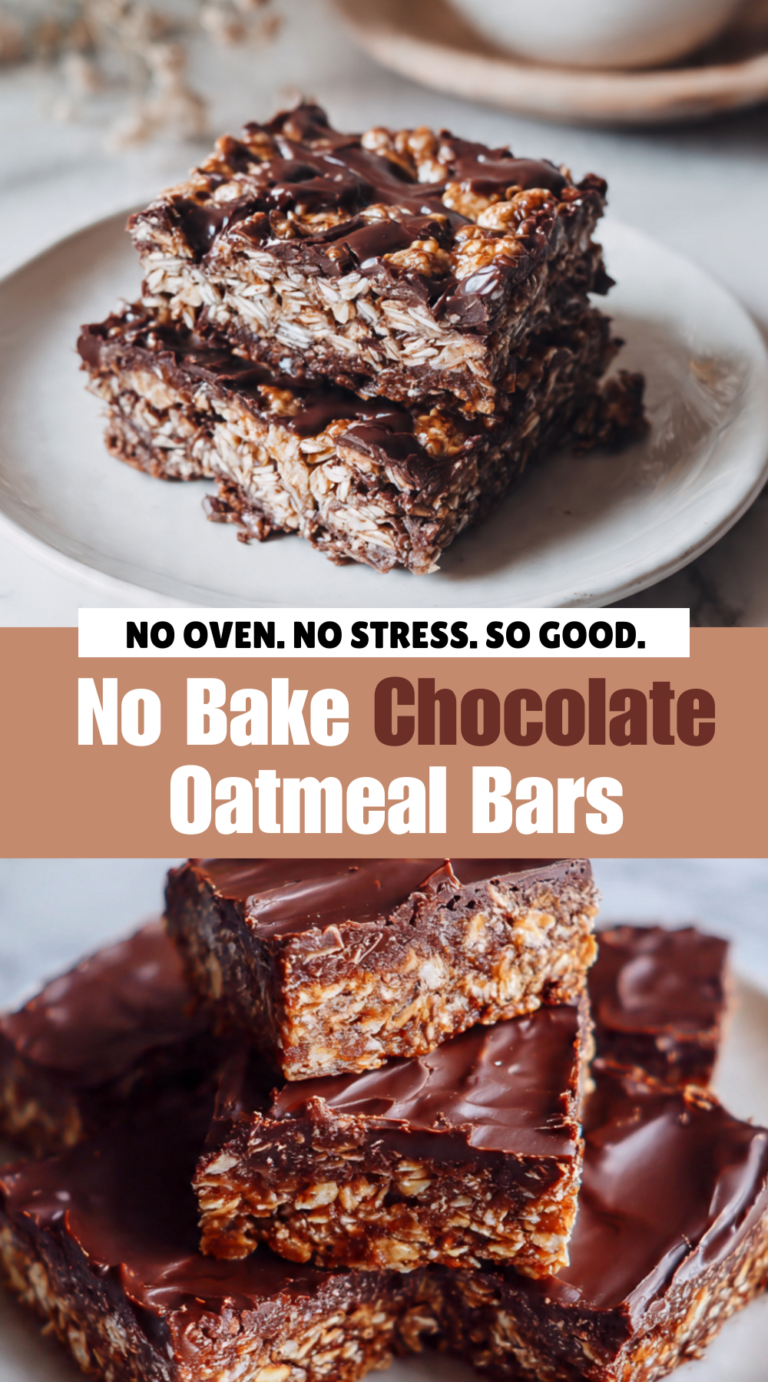 No Bake Chocolate Oatmeal Bars