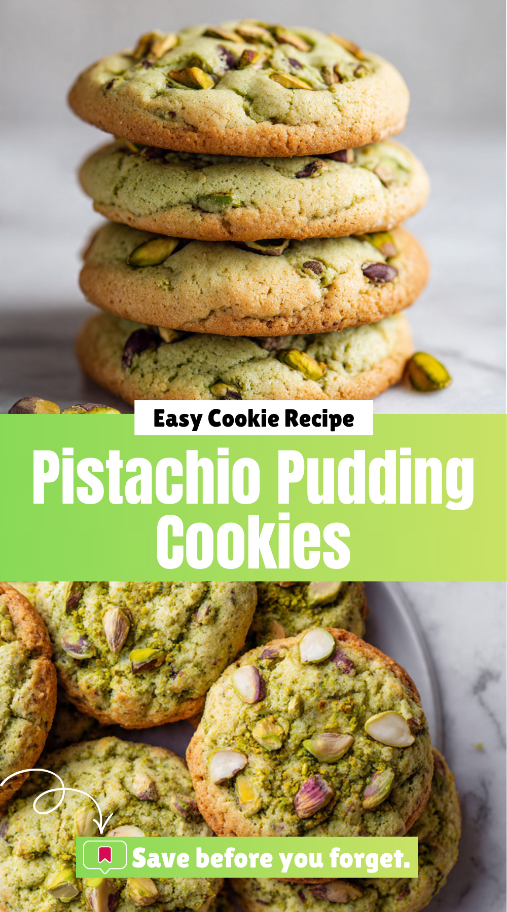 Pistachio Pudding Cookies | HOME TESTED RECIPES