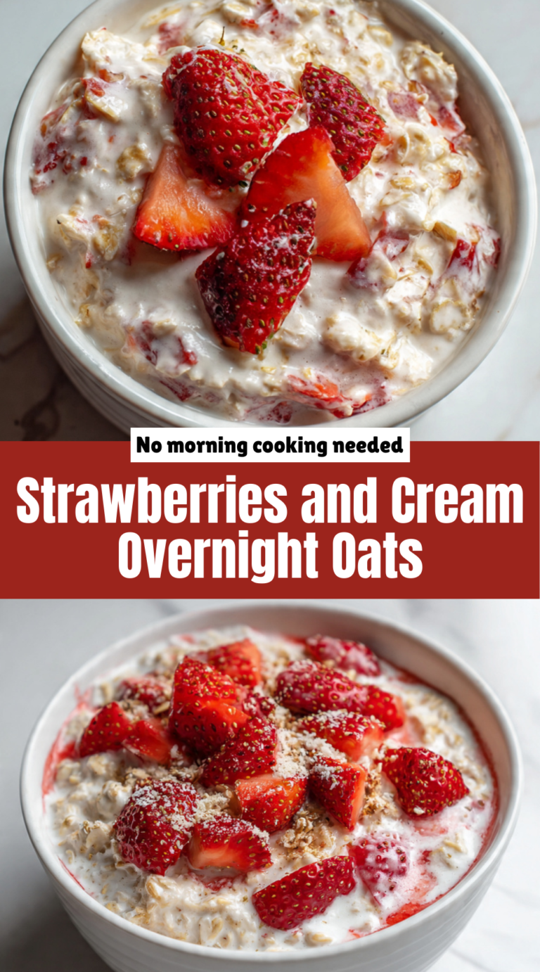 Strawberries and Cream Overnight Oats
