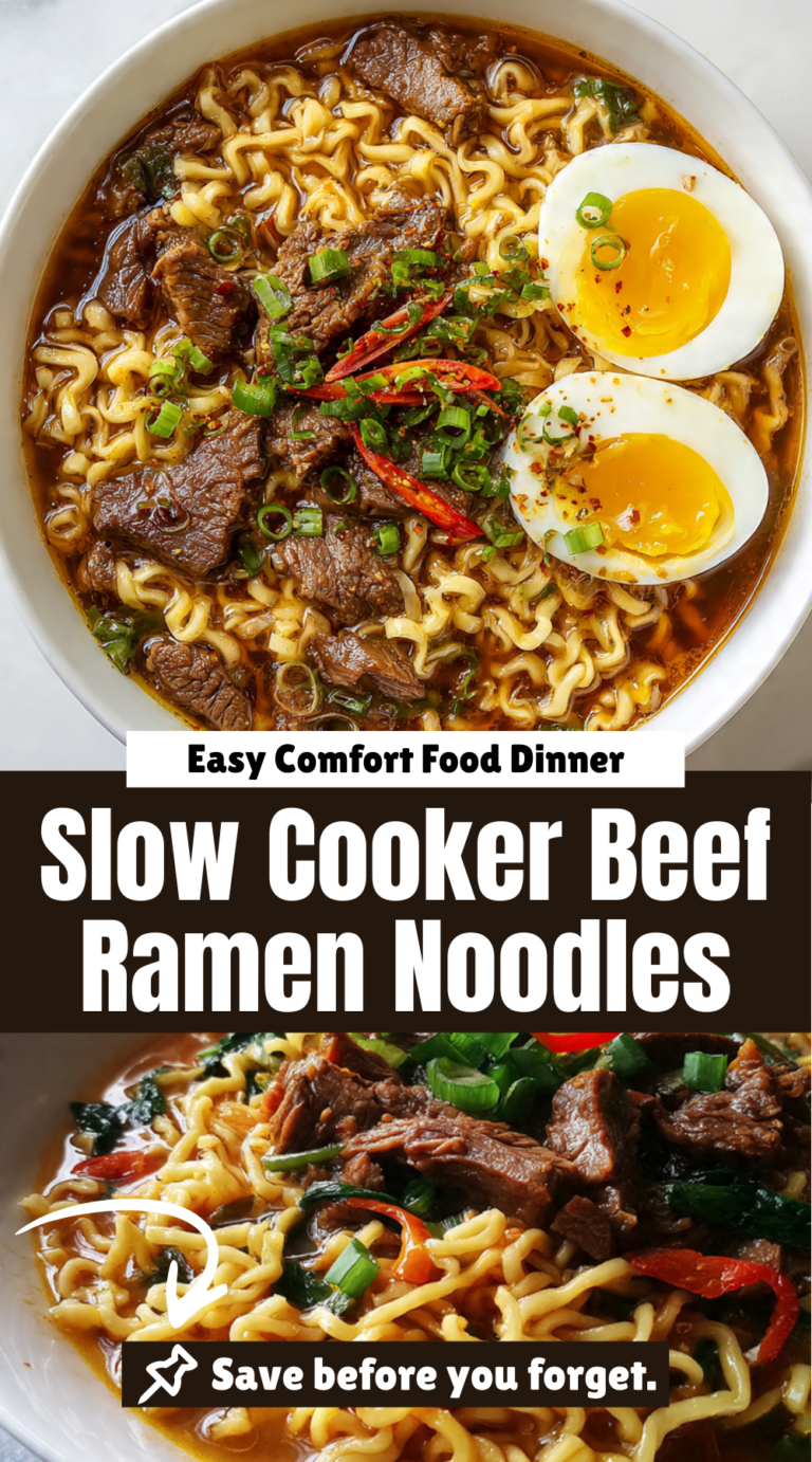 Slow Cooker Beef Ramen Noodles