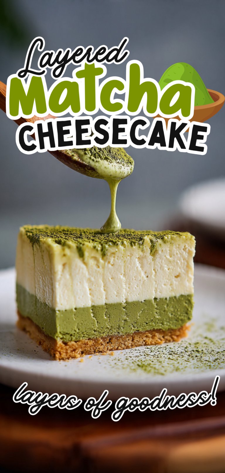 Layered Matcha Cheesecake
