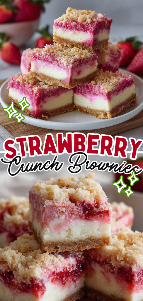 Strawberry Crunch Brownies