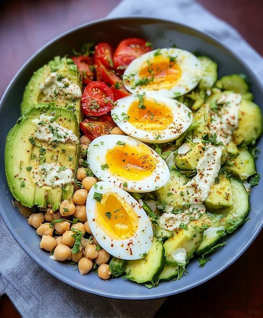Avocado Egg & Chickpea Power Salad