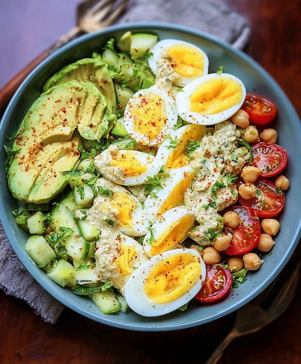 Protein-Packed Avocado Egg & Chickpea Power Salad